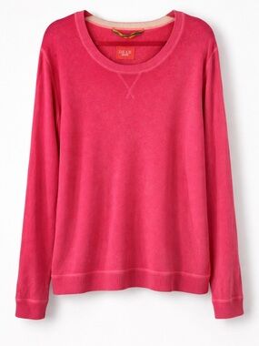 DEAR Cashmere Blend Sweater Pink Crewneck Lightweight Knit Size Large